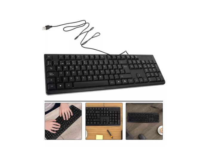 Kit Combo Teclado Y Mouse Alámbrico H-8810 Negro-3