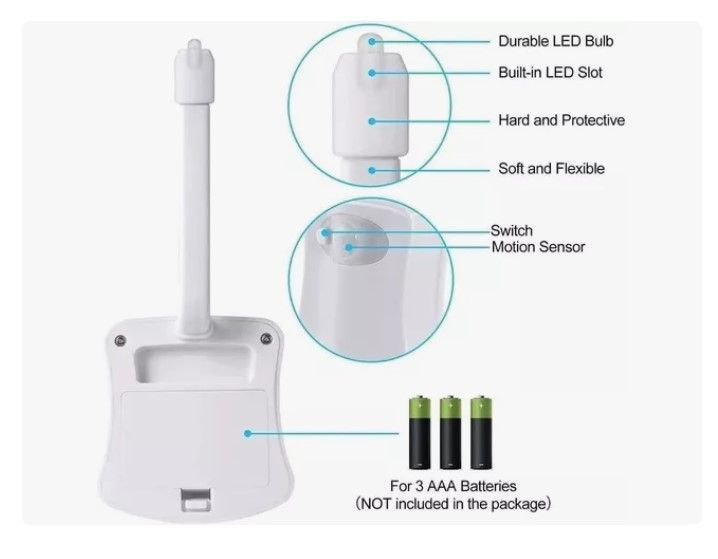 Luz Led Para Inodoro Wc Baño Con Sensor Movimiento 8 Colores-2