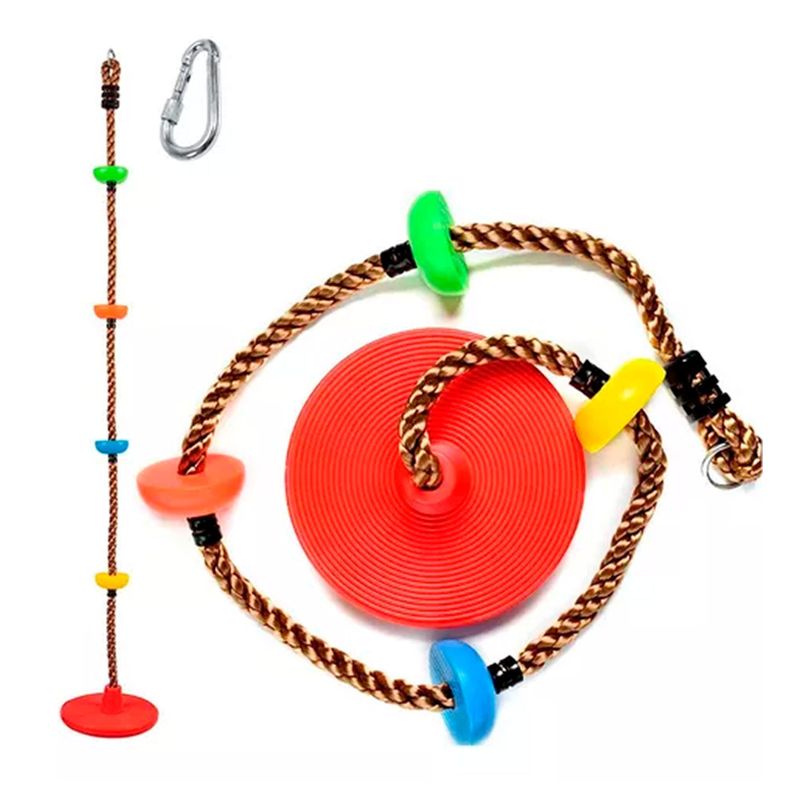 Columpio Mecedor Cuerda Escalada Multicolor Niños-1