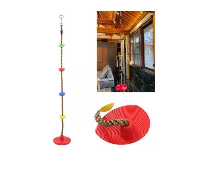 Columpio Mecedor Cuerda Escalada Multicolor Niños-2