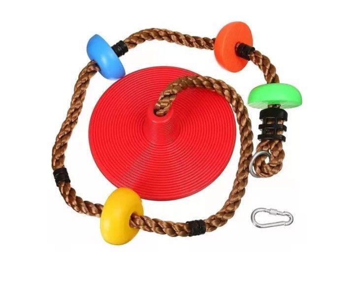 Columpio Mecedor Cuerda Escalada Multicolor Niños-5