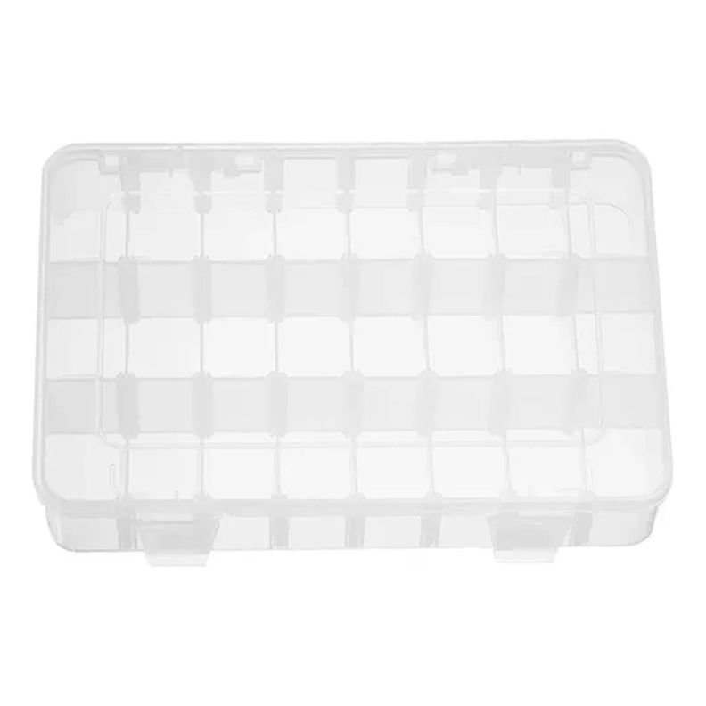 Organizador De Plástico Transparente Con 24 Compartimientos-0