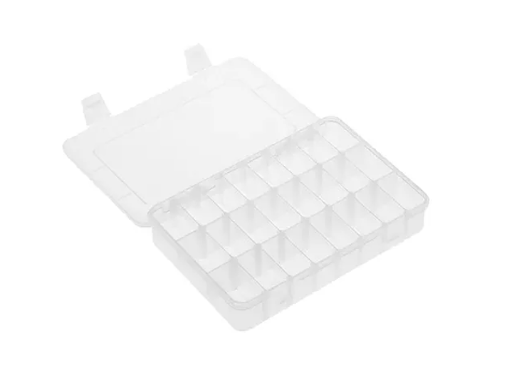 Organizador De Plástico Transparente Con 24 Compartimientos-1