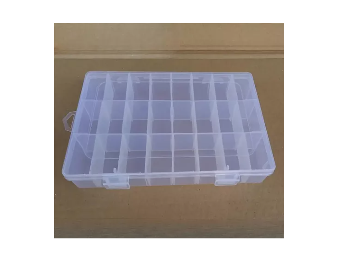 Organizador De Plástico Transparente Con 24 Compartimientos-3