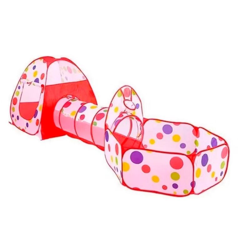 Carpa Piscina De Pelotas Con Tunel Castillo Niños Plegable-1