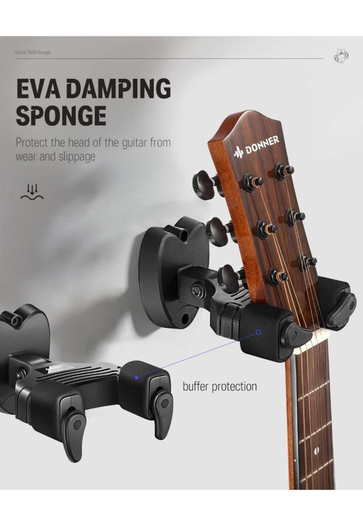Soporte Para Guitarra En Pared  Ec1127 Donner-4