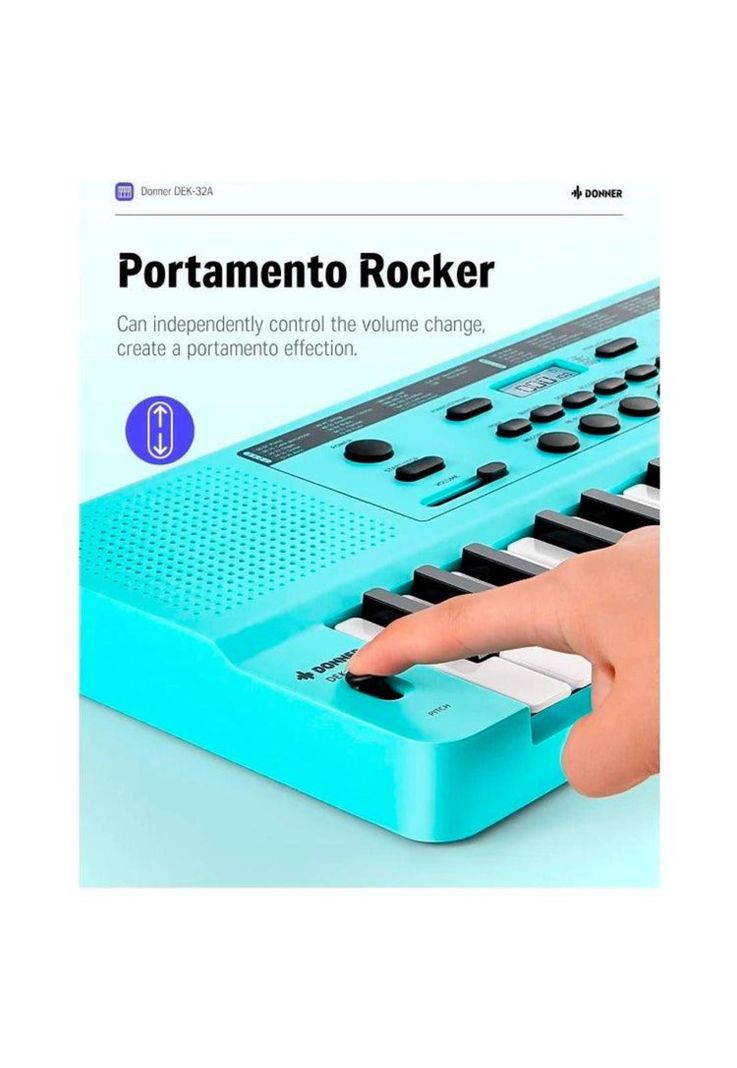 Teclado 32 Miniteclas Cyan Dek-32A Donner-5