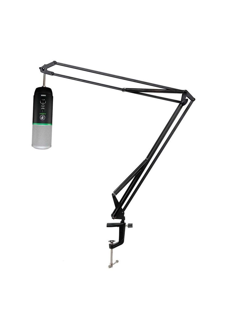 Soporte Para Microfono Mackie Tipo Lampara (Radiodifusion) Para Streamers/Youtubers DB-100 Negro