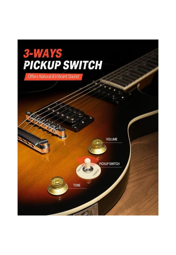 Guitarra Electrica Les Paul Hh Sunburst Dlp-124S Donner-6
