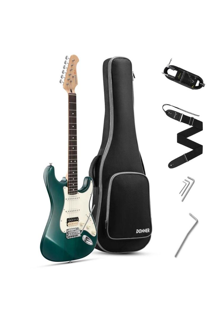 Guitarra Eléctrica Strat Ssh Dark Green Dst-400Dg Donner-0