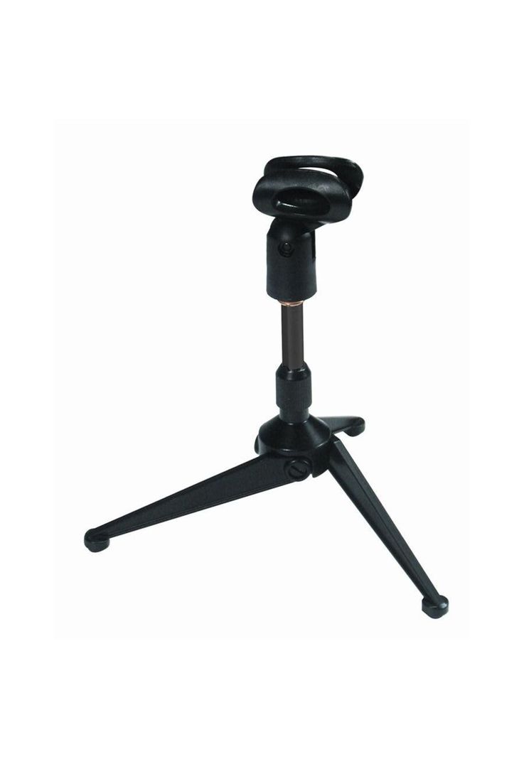 Mini-Atril Para Micrófono (Tripode) Sobre Mesa +Pinza Mic A188 Quik Lok-0