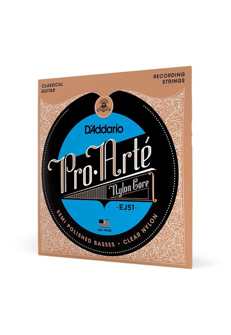 Cuerdas Guitarra Nylon Daddario ProArte Entorchado Plata/Nylon Transp (Tensión Alta) EJ51-0
