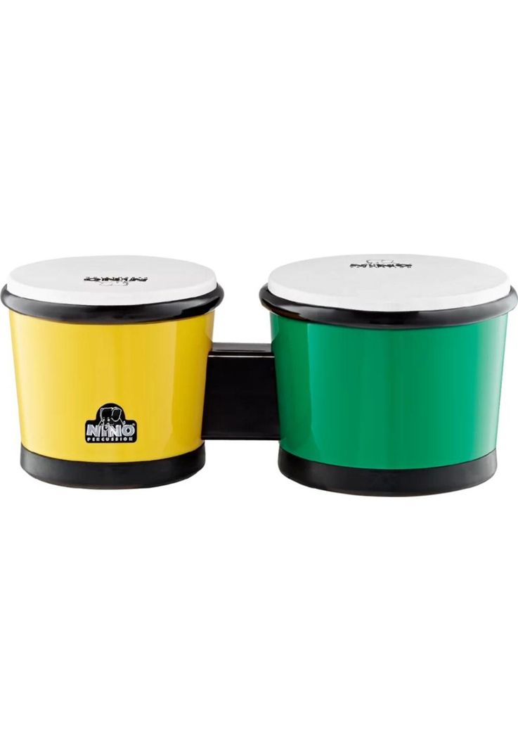 Bongo Meinl Nino Percussion 6 1/2+ 7 1/2 Para Niño Abs Green/Yellow NINO19G/Y-0