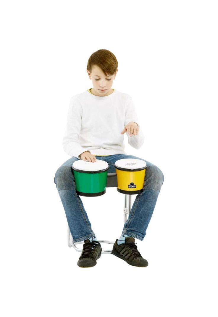 Bongo Meinl Nino Percussion 6 1/2+ 7 1/2 Para Niño Abs Green/Yellow NINO19G/Y-2
