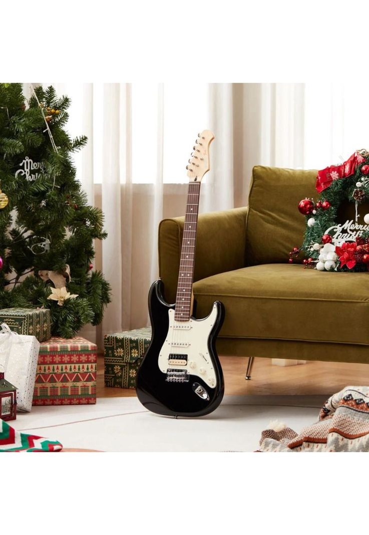 Guitarra Eléctrica Vintage Strat Ssh Black Dst-400B Donner-1