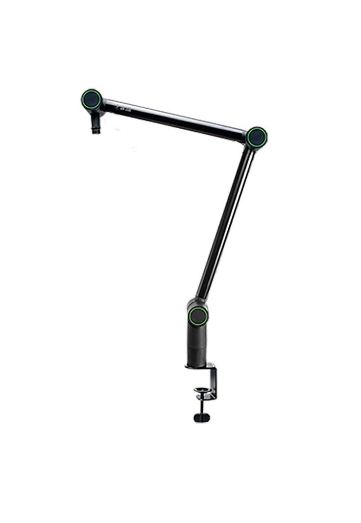 Soporte Para Microfono Mackie Tipo Lampara (Radiodifusion) Premium Para Streamers/Youtubers DB-200 Negro