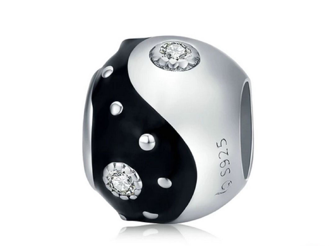 Charm dije abalorio Ying Yang plata 925