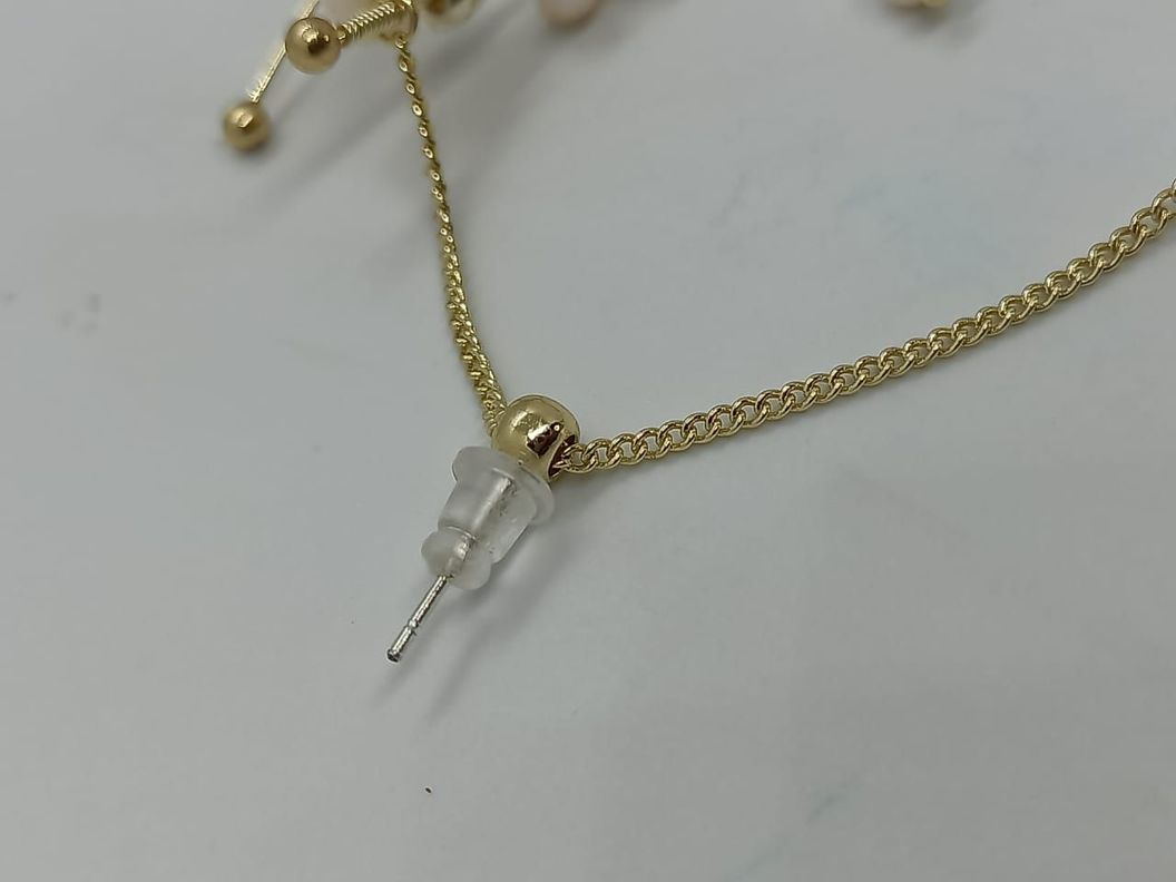 Pendiente Trepador 1 Pieza Perlas Blancas Vintage Moda-6