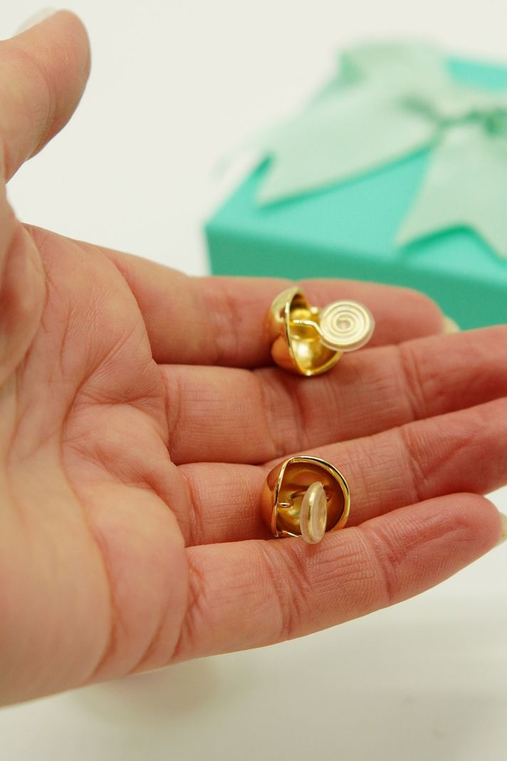Argollas Semi Esfera Chapadas En Oro Earcuff Sin Perforacion-4
