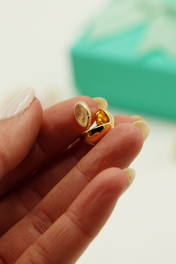 Argollas Semi Esfera Chapadas En Oro Earcuff Sin Perforacion-5