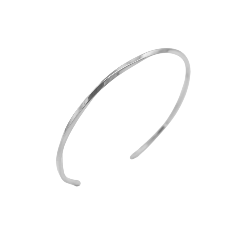 Pulsera rigida florencia plateada hipoalergenica Plata
