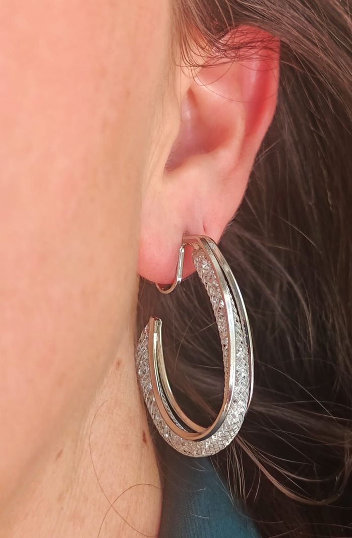 Argollas largas Sin Perforación Plateadas earcuff-0