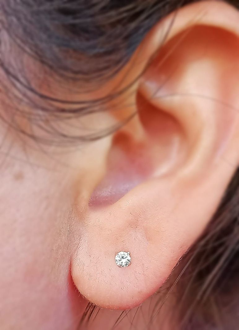 Pendientes Aretes Aros Puntos Luz En Plata 925 Zirconio 3mm-5