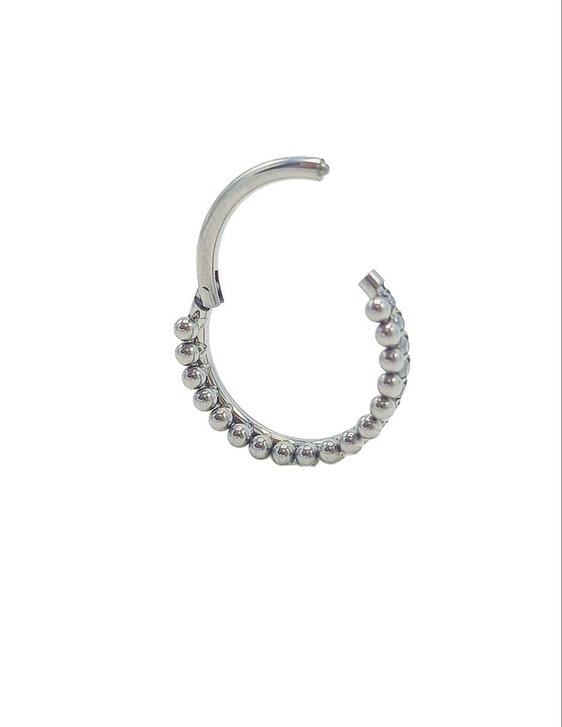 Piercing Septum Tragus Astm F136 G23 Acero Titanio circonios-1