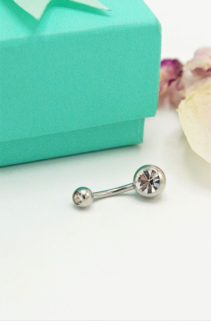 Piercing ombligo navel 10mm acero quirurgico 316L-2