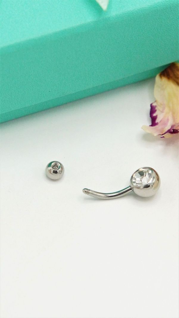 Piercing ombligo navel 10mm acero quirurgico 316L-4