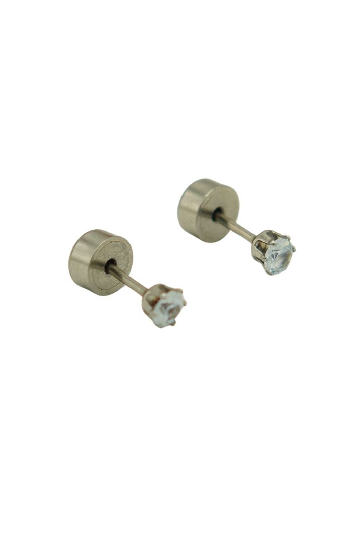 Aros Abridores Punto De Luz 3mm Zirconio Plateados Acero-0