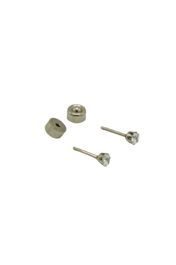 Aros Abridores Punto De Luz 3mm Zirconio Plateados Acero-1