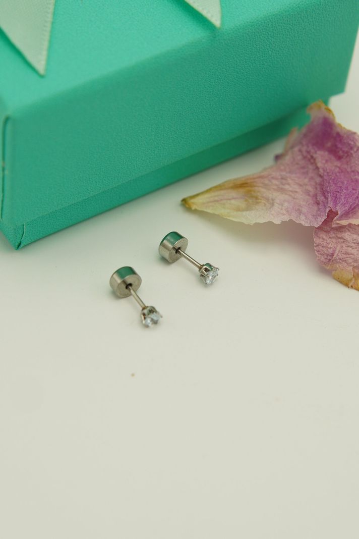 Aros Abridores Punto De Luz 3mm Zirconio Plateados Acero-5