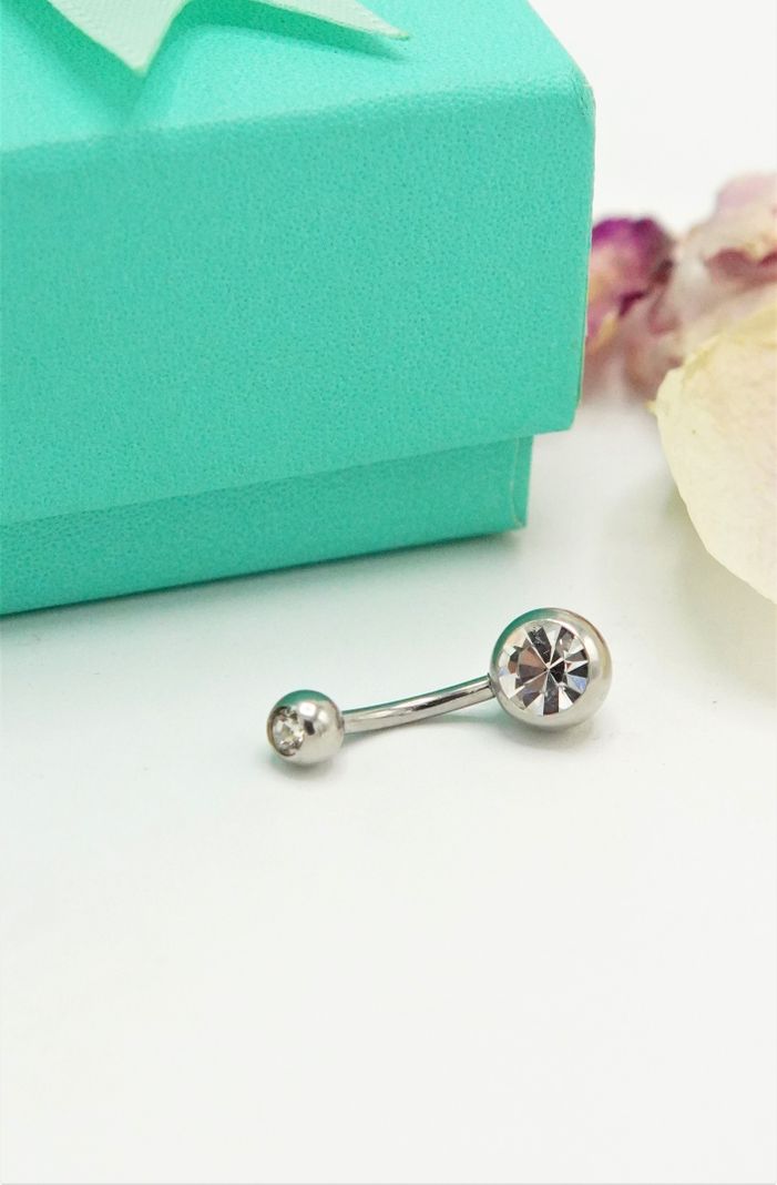 Piercing ombligo navel 8mm acero quirurgico 316L-5