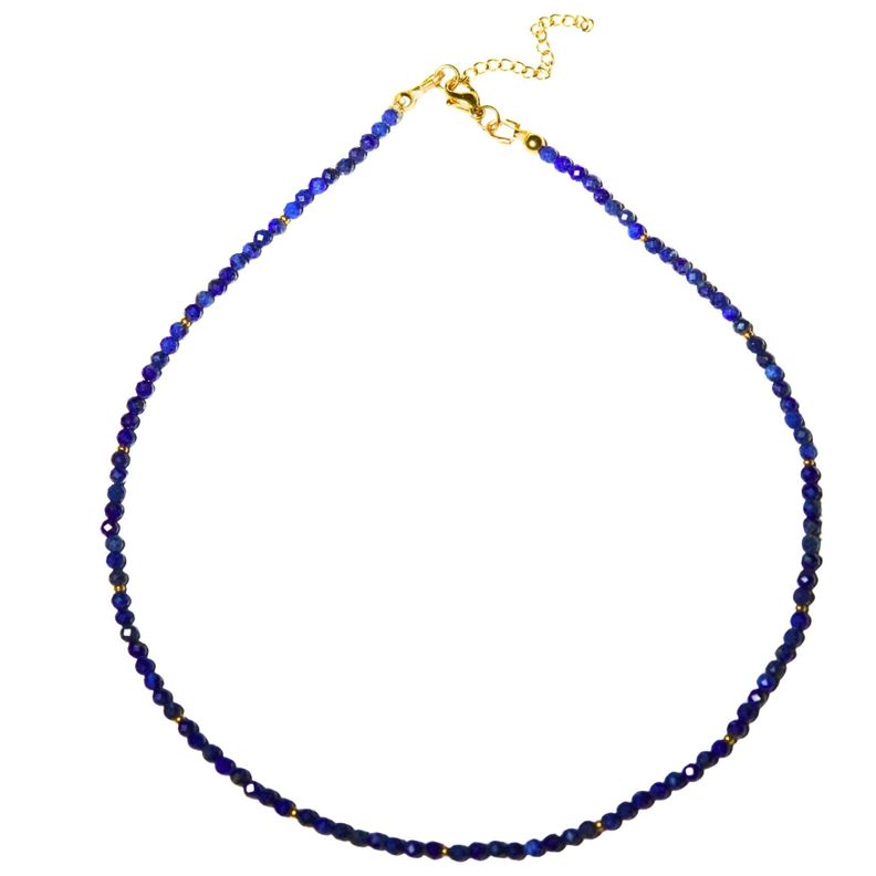 Collar gargantilla lapislazuli 4mm chapado en oro 18k Terranova
