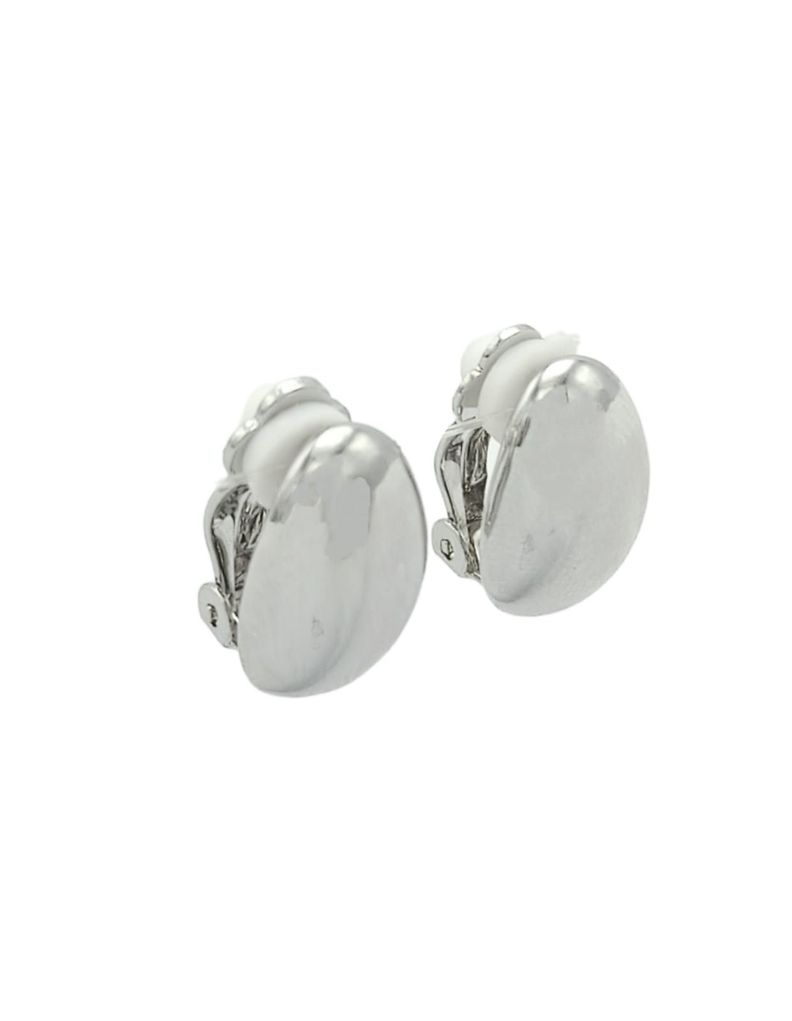 Aros Gota Espejo Plateada Sin Perforación Earcuff -0