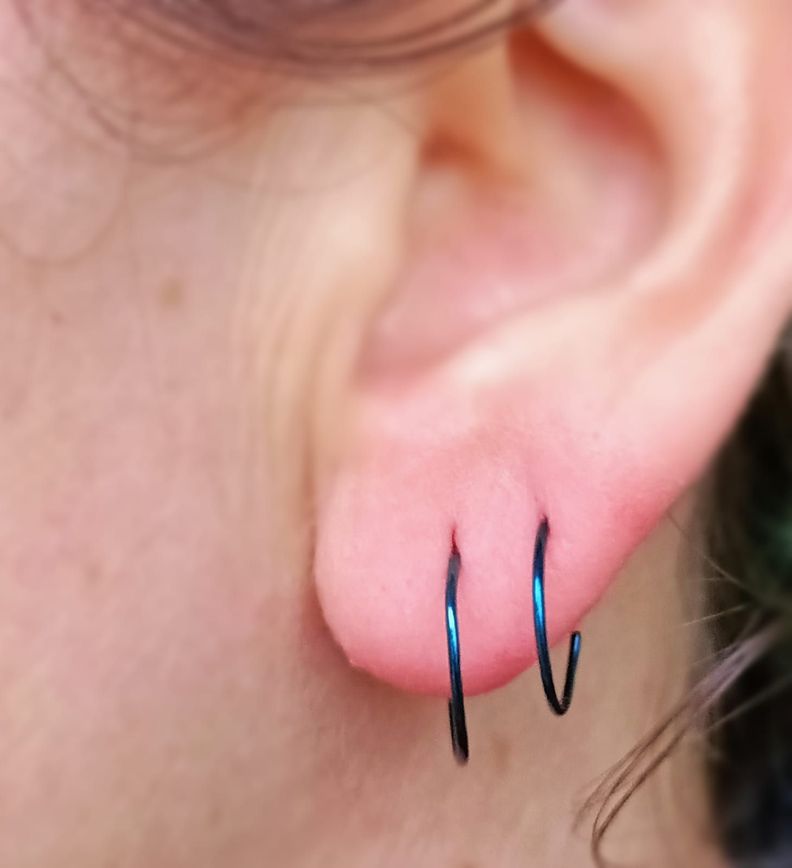 Set 4 Piercing ideal septum negro Aros Nostril Daith Tragus Helix Pack Punk-4