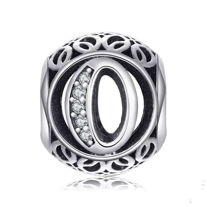 Charm dije abalorio letras pulsera colgante plata 925 -0