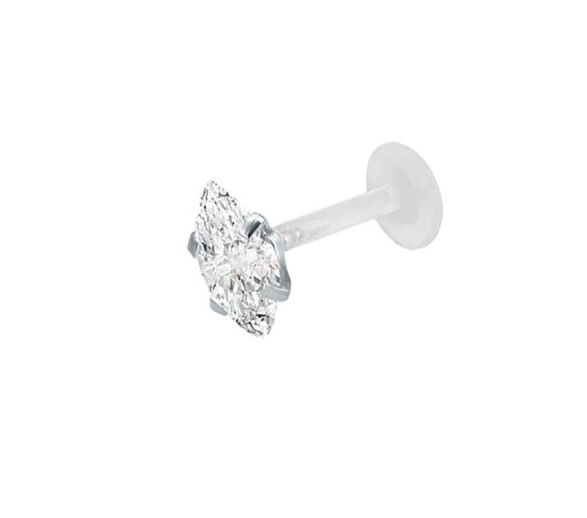 Piercing labret monroe forma gema cartílago nariz boca oreja-0