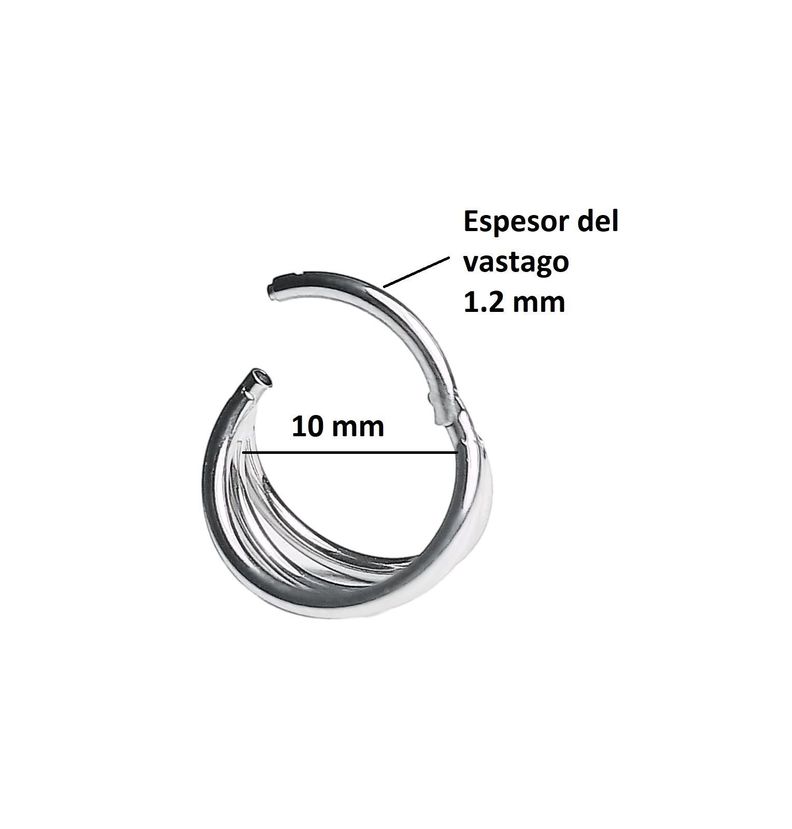 Piercing Aro Acero Titanium Septum Daith Labret Tragus Punk-6