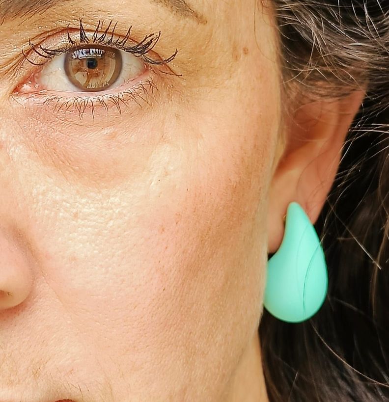 Aros Gota Celeste Earcuff Sin Perforacion Drop -2
