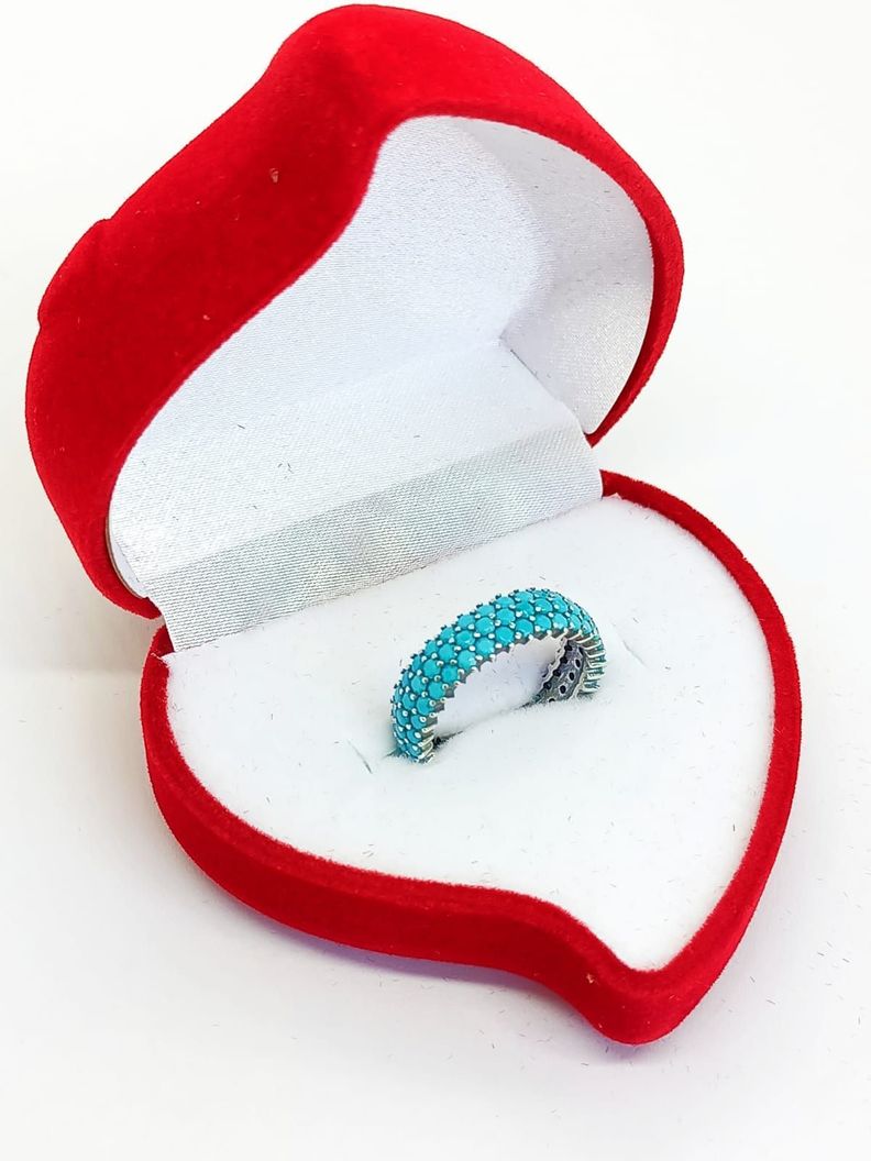 Anillo Plata 925 Solitario Amor Zirconia Compromiso Talla 8-1