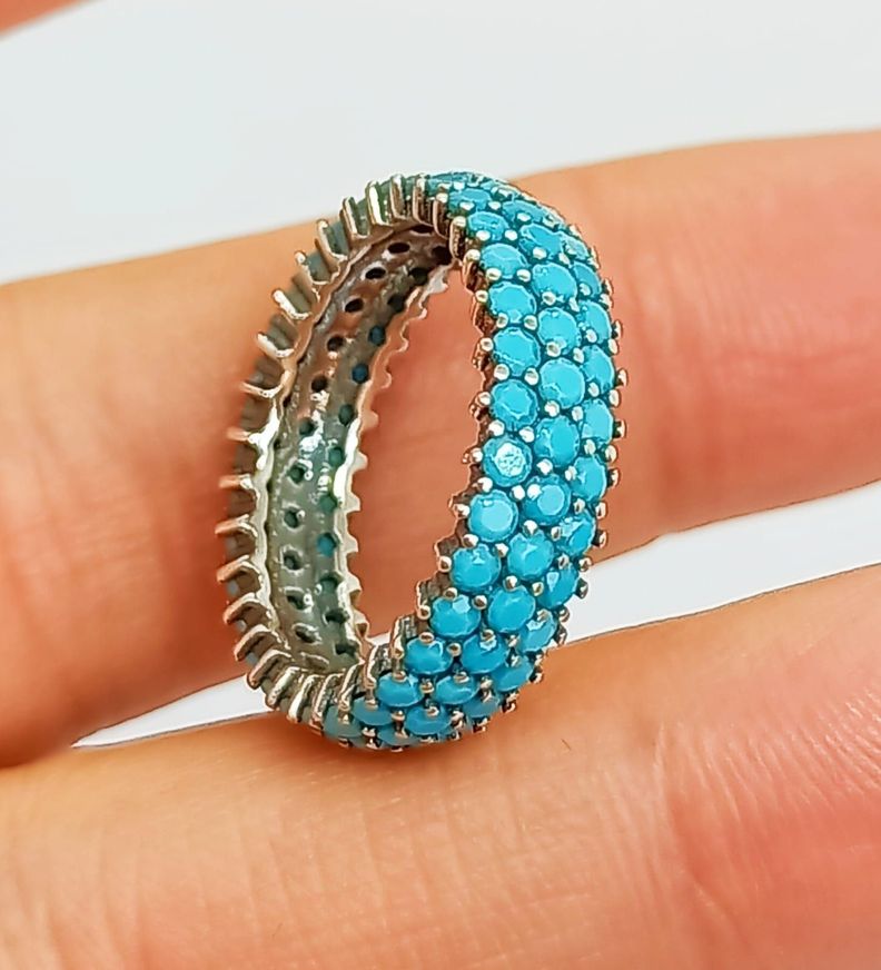 Anillo Plata 925 Solitario Amor Zirconia Compromiso Talla 8-6