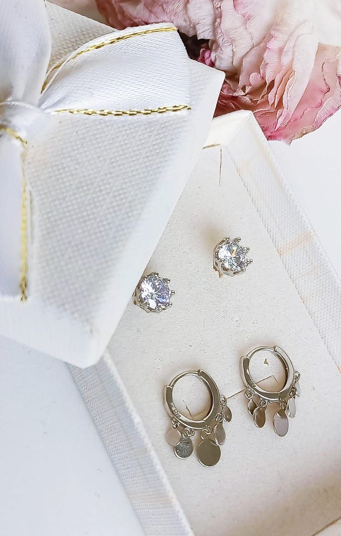 Pack De Aros Punto Luz Argollas Huggies Plata 925 Piercing-2