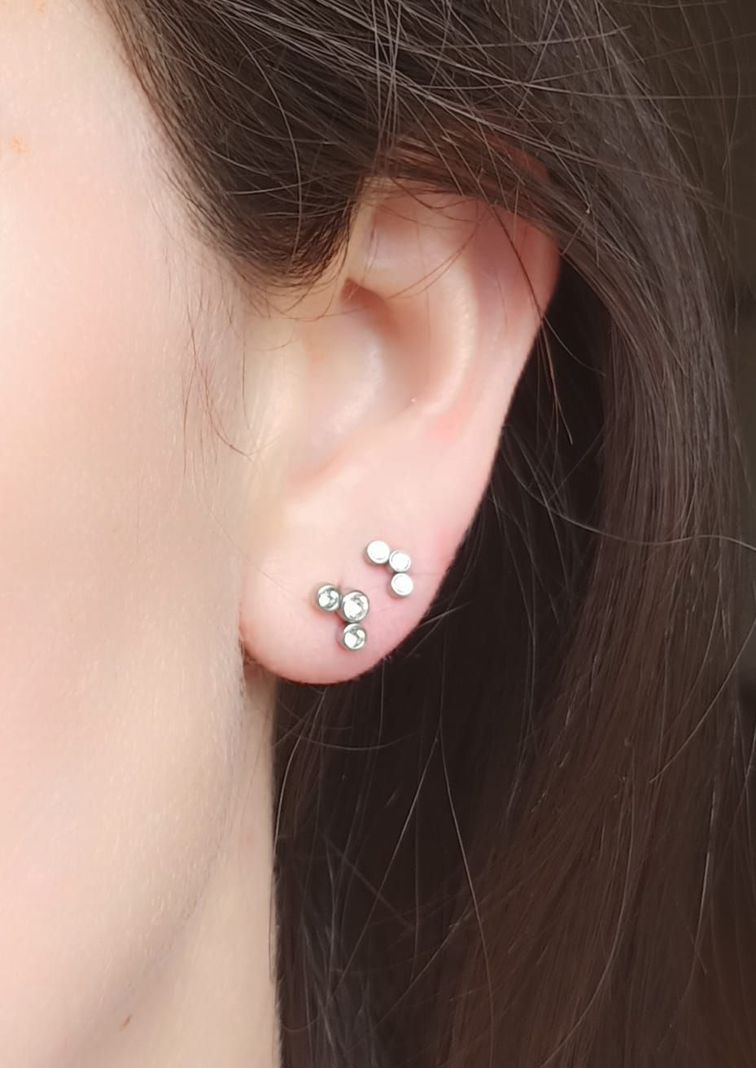 Piercing Oreja Tragus Conch Labret Modelo stars Hipoalergenico Unidad-1
