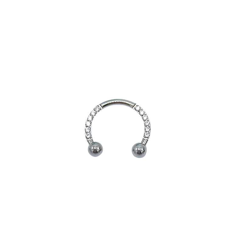 Piercing Septum 16g Titanio Astm F136 G23 Aro Zirconia Punk-0