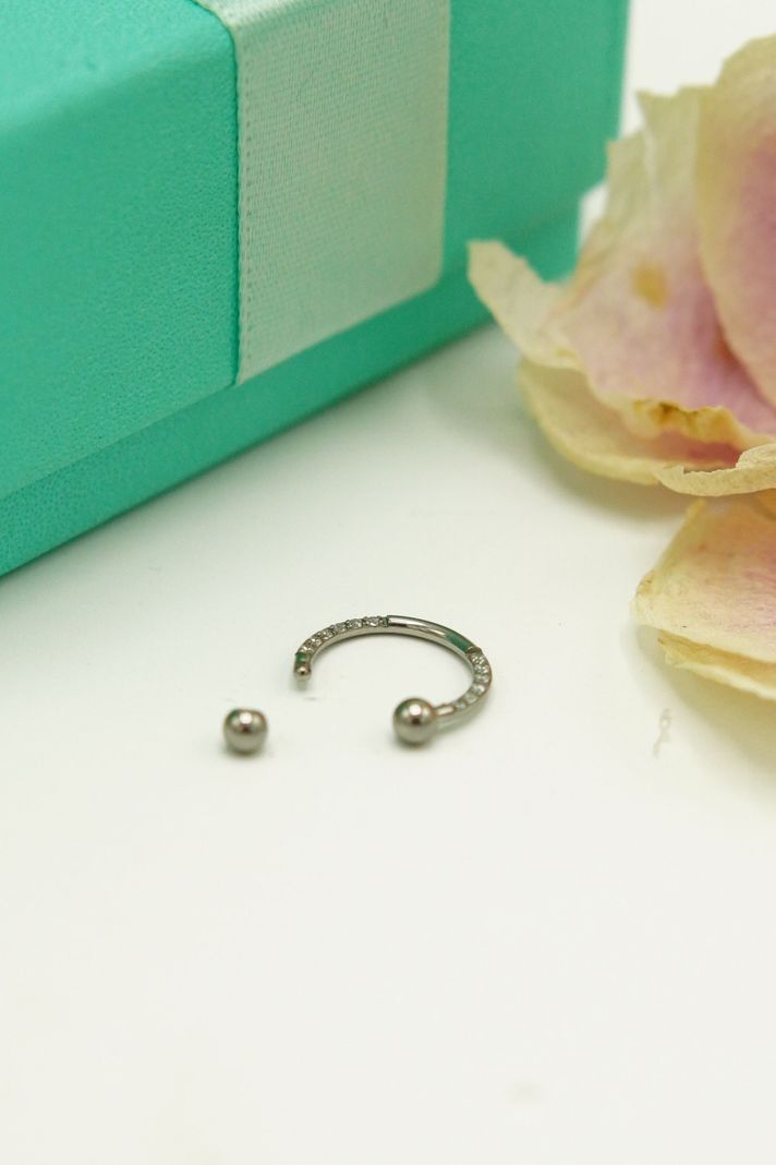 Piercing Septum 16g Titanio Astm F136 G23 Aro Zirconia Punk-2