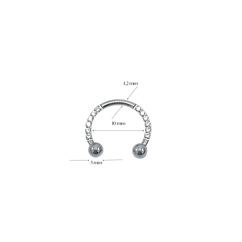 Piercing Septum 16g Titanio Astm F136 G23 Aro Zirconia Punk-4