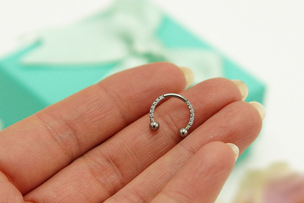 Piercing Septum 16g Titanio Astm F136 G23 Aro Zirconia Punk-5