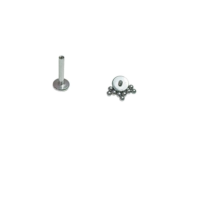 Piercing Oreja Tragus Conch Labret Modelo Corona Hipoalergenico Unidad-4